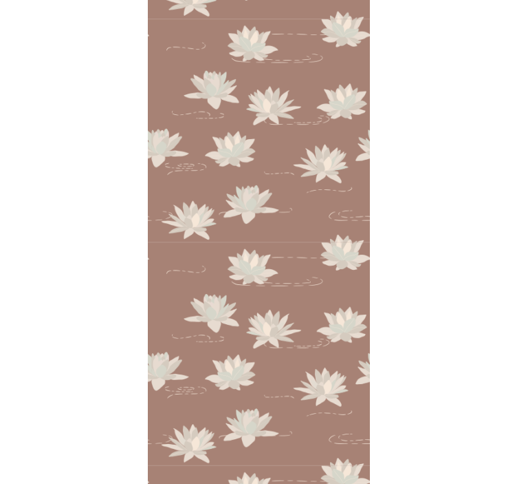 Lotus Bloom Pattern flowers wallpaper - TenStickers