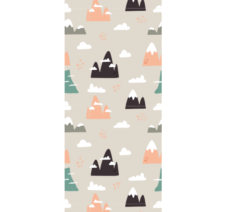 Scandinavian mountains wallpaper childrens room - TenStickers