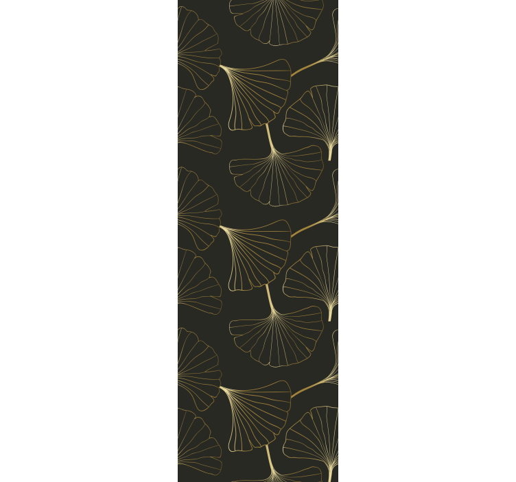 Elegant Ginko pattern leaves wallpaper - TenStickers