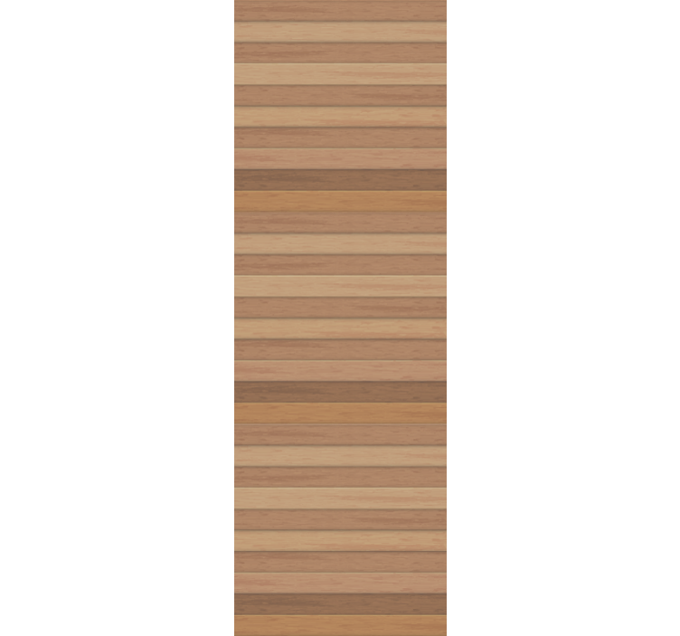 Natural vertical strips wood effect wallpaper - TenStickers