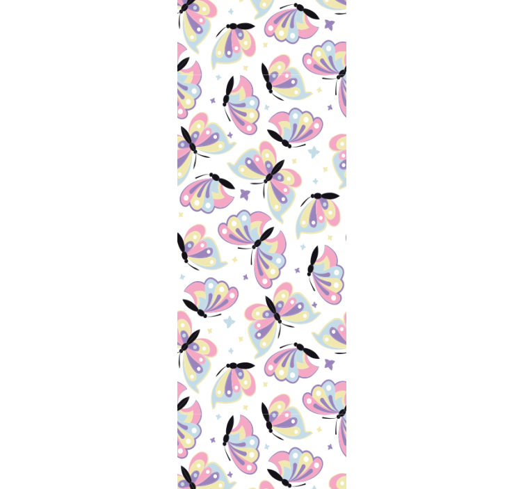 Flying colourful wings butterflies wallpaper - TenStickers