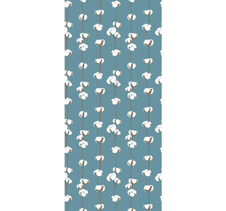 Dainty white pattern flowers wallpaper - TenStickers