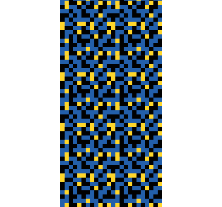 Pixelated Color Blocks wallpaper geometric - TenStickers