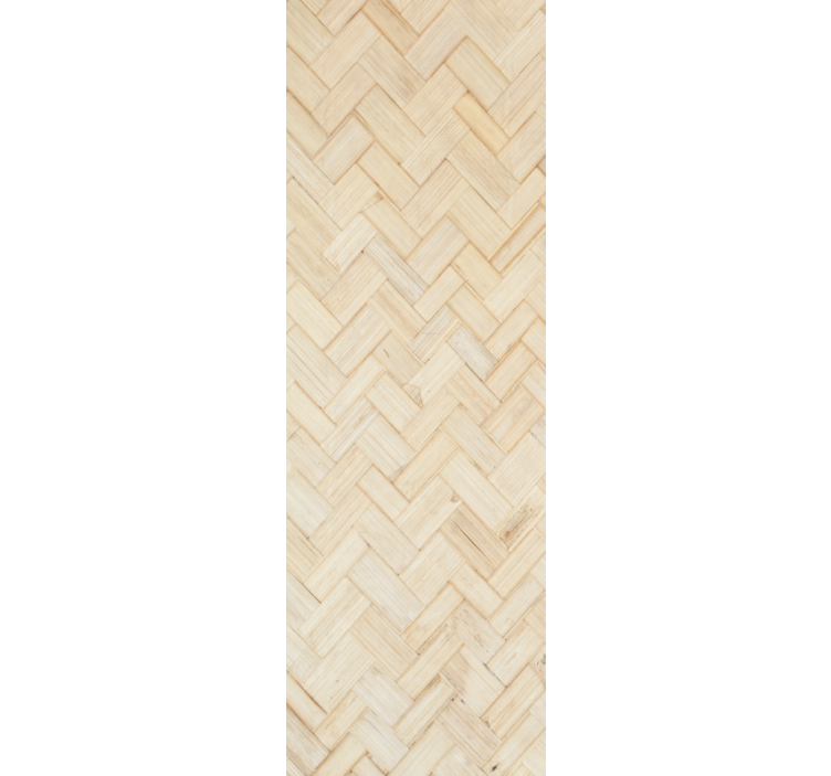 Wood effect wallpaper herringbone pattern - TenStickers
