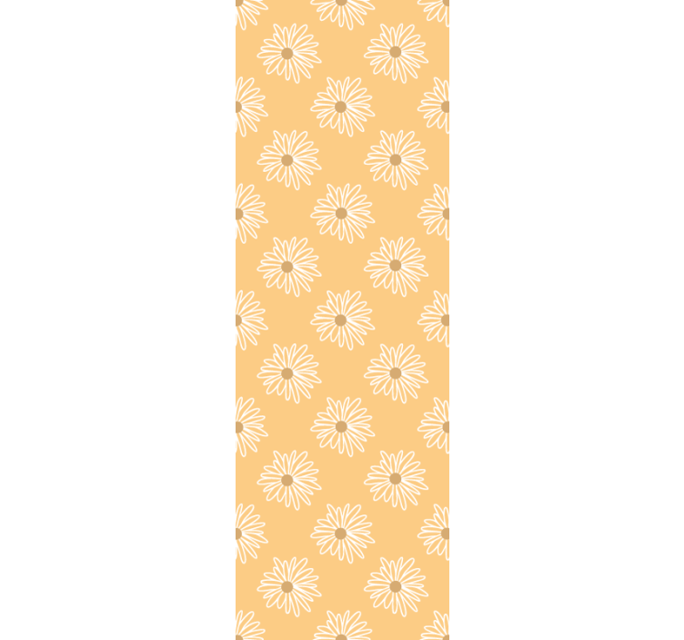 Floral Yellow Bloom flowers wallpaper - TenStickers