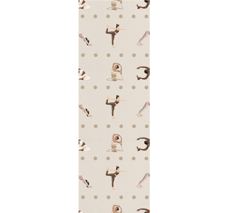 Yoga Poses Figures art wallpaper - TenStickers