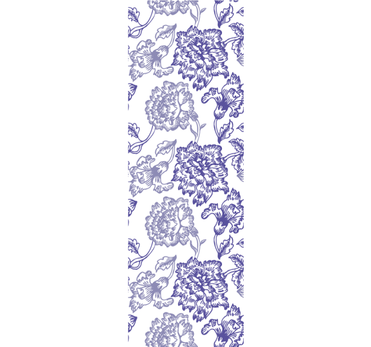 Blue Indigo bloom floral wallpaper - TenStickers
