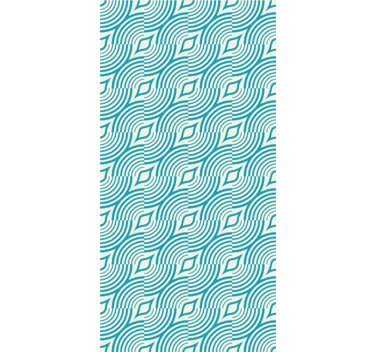 Flowing Wave Shapes abstract wallpaper - TenStickers