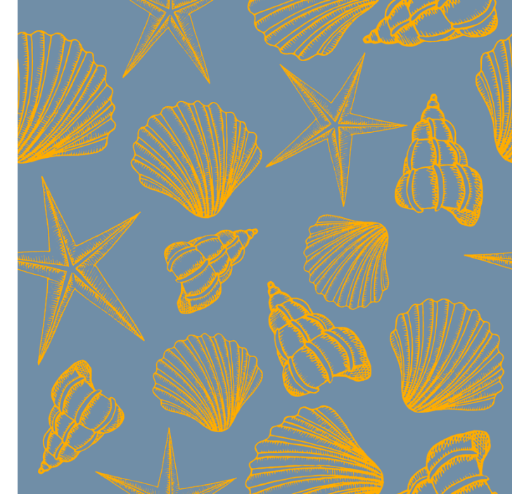 Nature wallpaper seashells and stars design - TenStickers