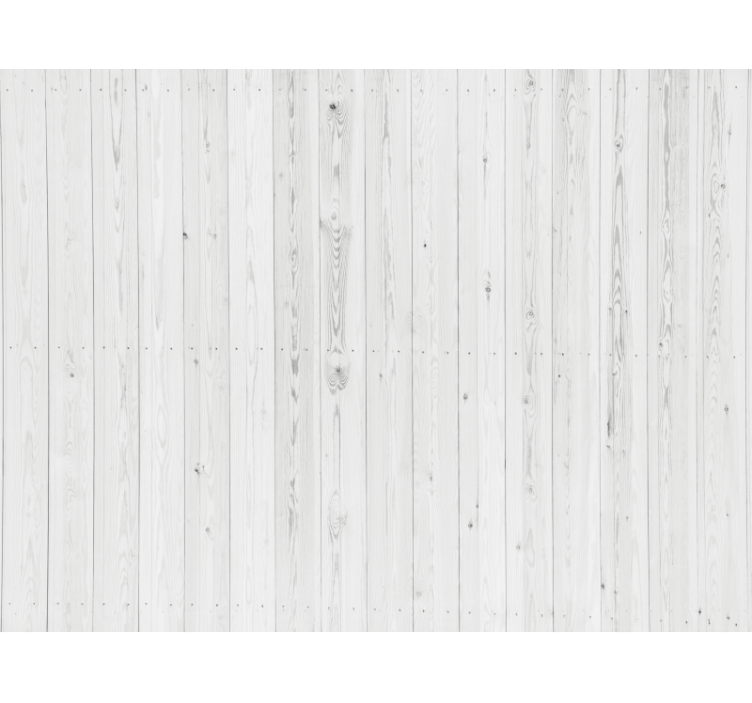 Wood effect wallpaper vintage white pattern - TenStickers