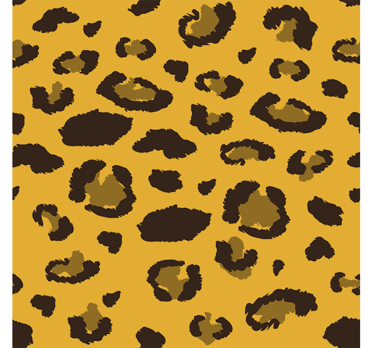 Living area wallpaper in leopard animal print - TenStickers