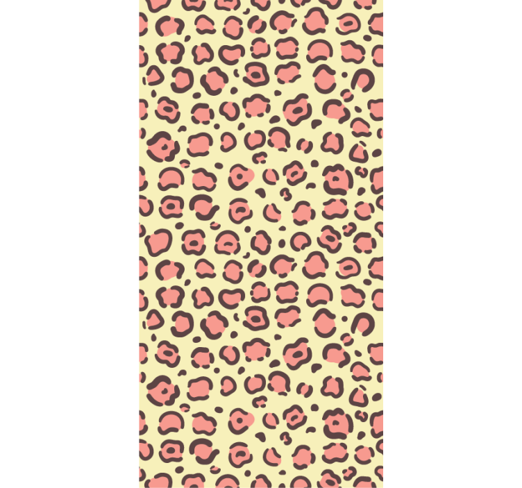 Leopard fur texture wall paper in bedroom - TenStickers