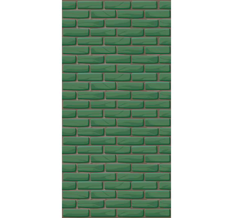 Ornamental wallpaper with brick texture - TenStickers
