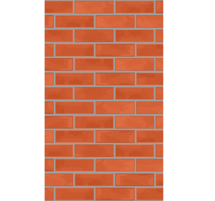 Ornamental wallpaper in red bricks pattern - TenStickers