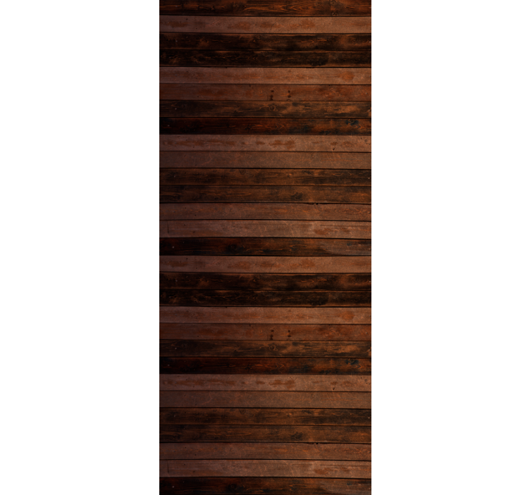 Ornamental wallpaper in brown horizontal planks - TenStickers