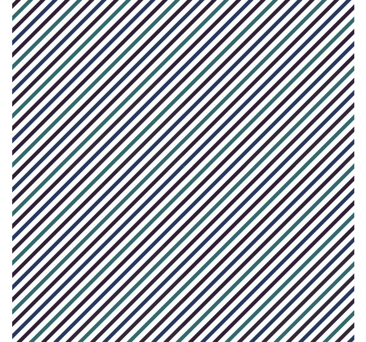 Ornamental wallpaper with blue diagonal stripes - TenStickers