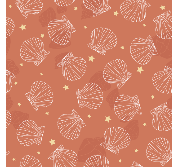 Ornamental wallpaper shell pattern design - TenStickers