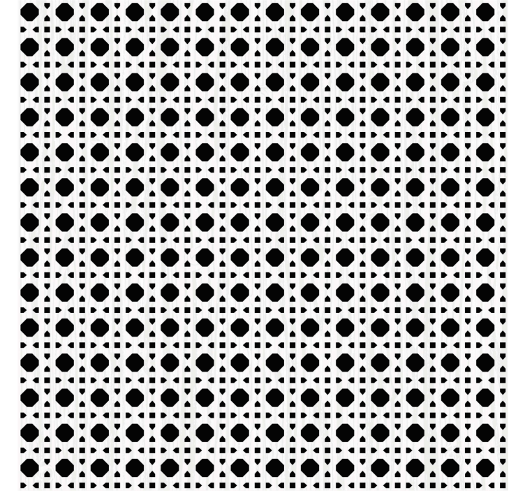 Textured wallpaper in black and white caning - TenStickers