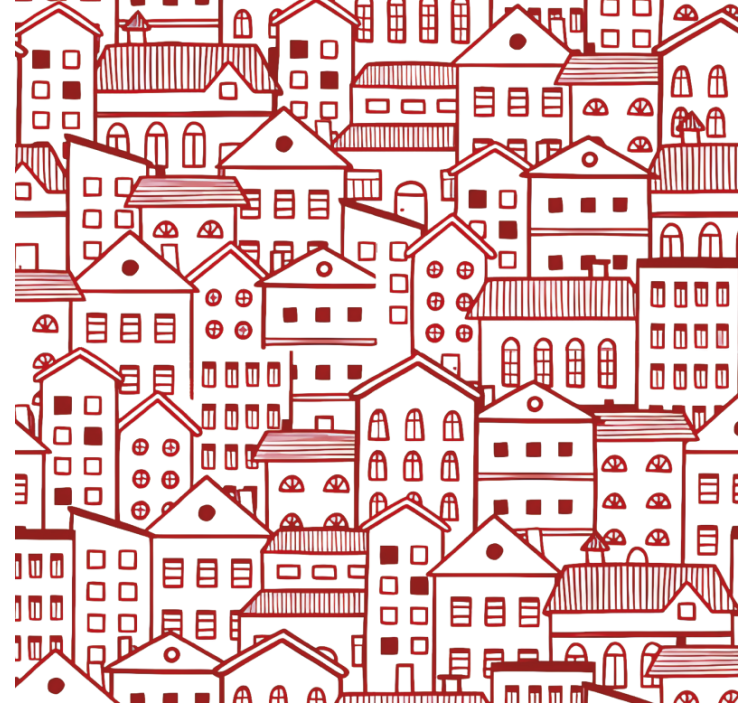 Textured wallpaper modern city comic book style - TenStickers