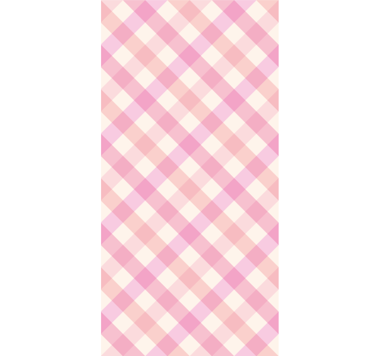 Textured wallpaper in pink checked pattern - TenStickers