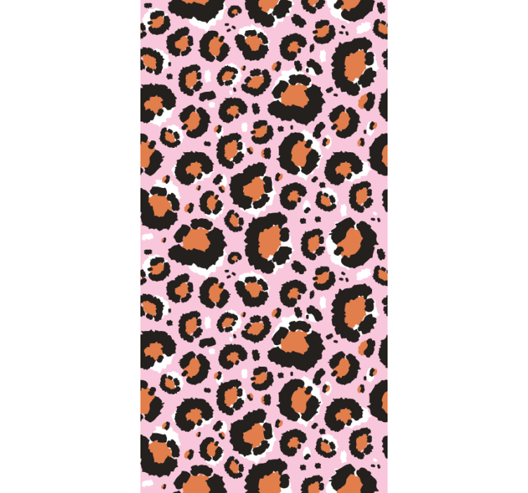 Animals wallpaper featuring a pink leopard motif - TenStickers
