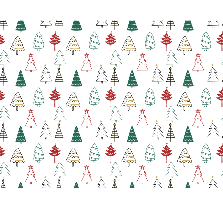 Holiday christmas wallpaper festive trees design - TenStickers