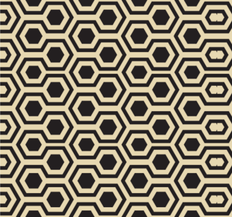 Wallpaper office geometric hexagonal design - TenStickers