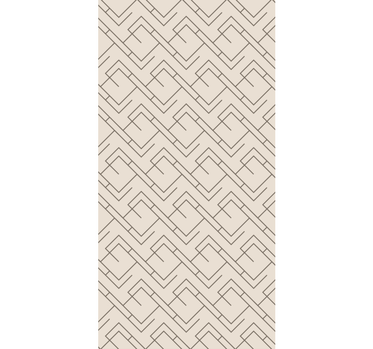 Hallway wallpaper geometric maze design - TenStickers