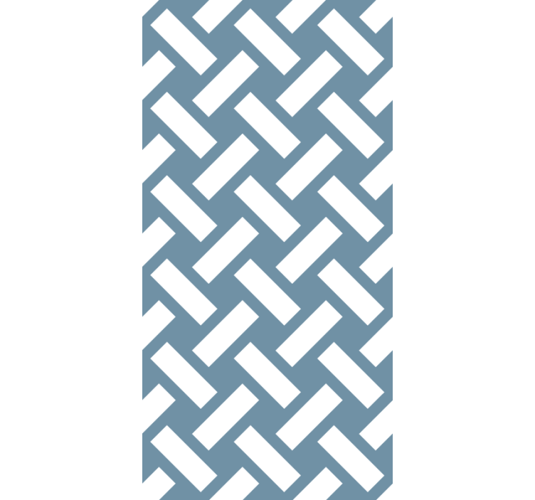 Wallpaper for dining area geometric blue squares - TenStickers