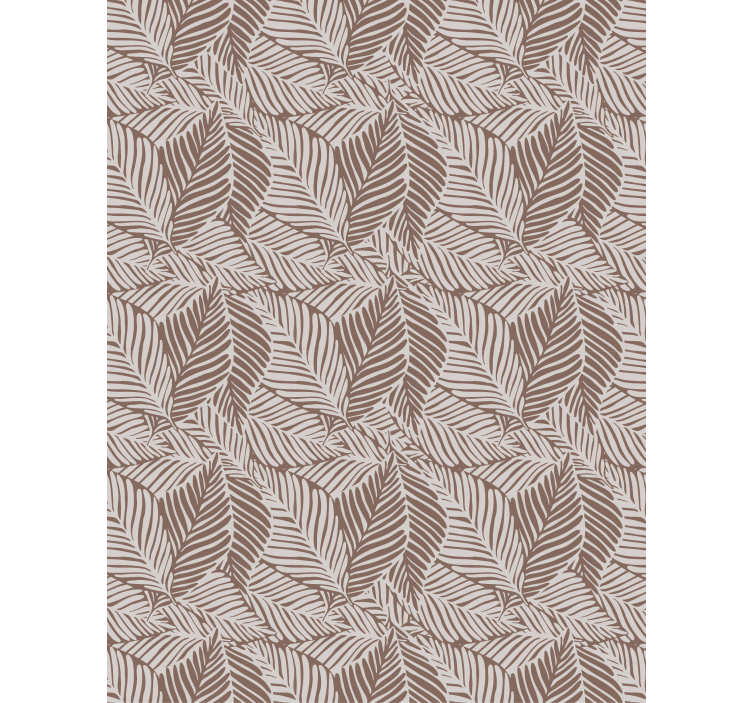 Nature wallpaper terracotta leaves - TenStickers