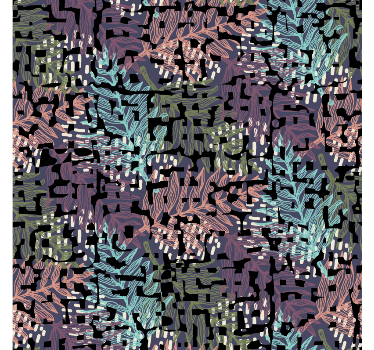 Nature wallpaper vibrant leafy design - TenStickers