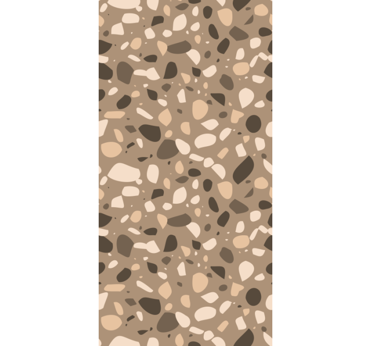 Textured wallpaper in brown classic terrazzo - TenStickers