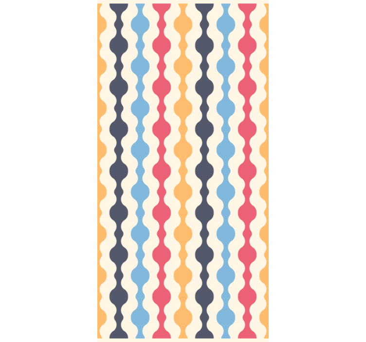 Retro wallpaper in vibrant retro stripes - TenStickers