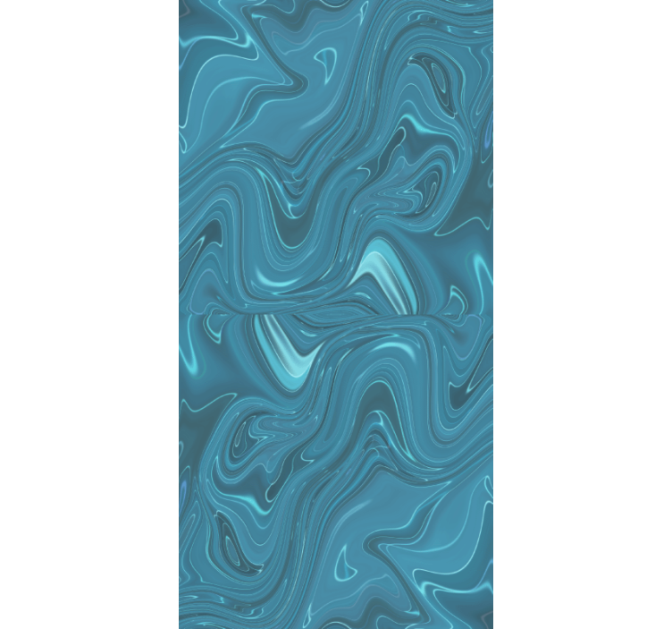 Marble effect wallpaper in ocean swirl colors - TenStickers
