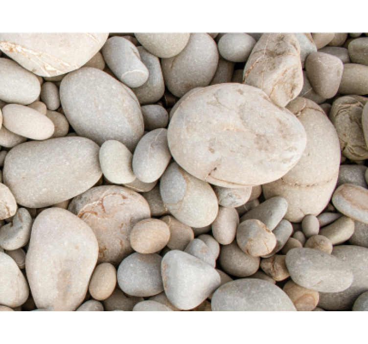 Stone effect wallpaper white small stones - TenStickers