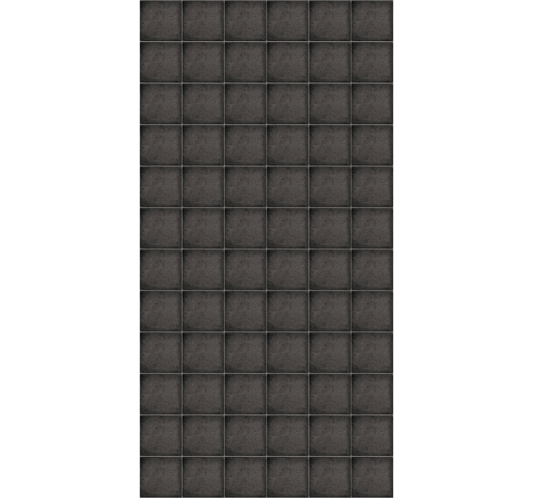 Tile effect wallpaper black stone square bricks - TenStickers