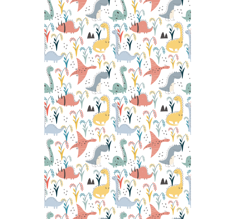 Wallpaper childrens room scandinavian colorful design - TenStickers