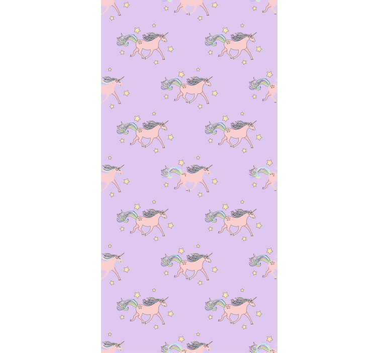 Wallpaper childrens room dancing unicorns design - TenStickers