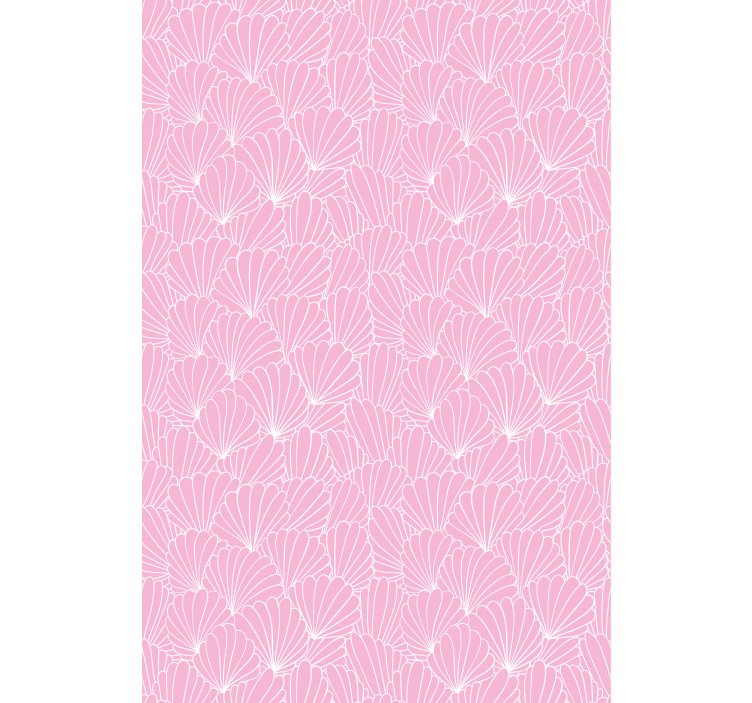 Wallpaper childrens room pink shell pattern - TenStickers