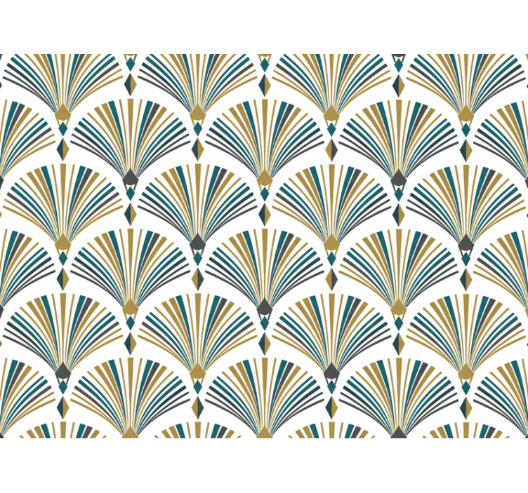 Living area wallpaper vintage gatsby fan mural - TenStickers