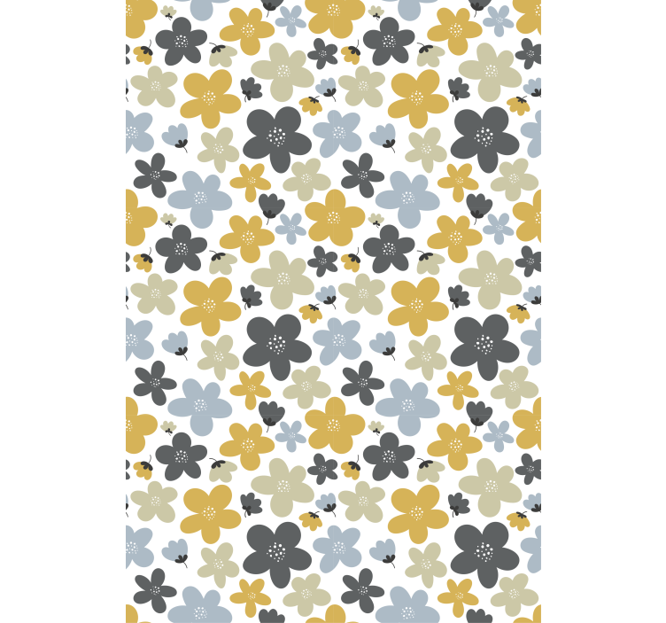 Nordic wallpaper in pastel colors abstract flowers - TenStickers