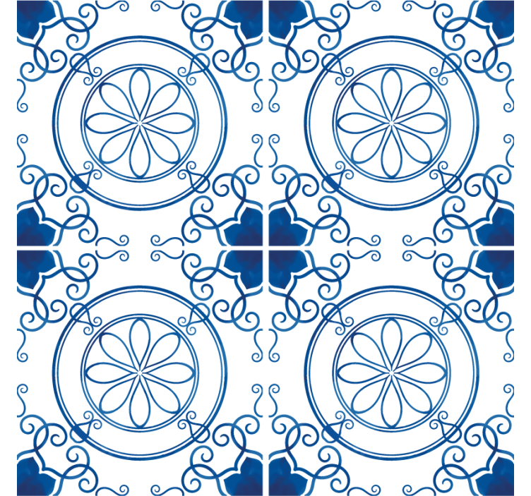 Tile effect wallpaper memories from greece - TenStickers