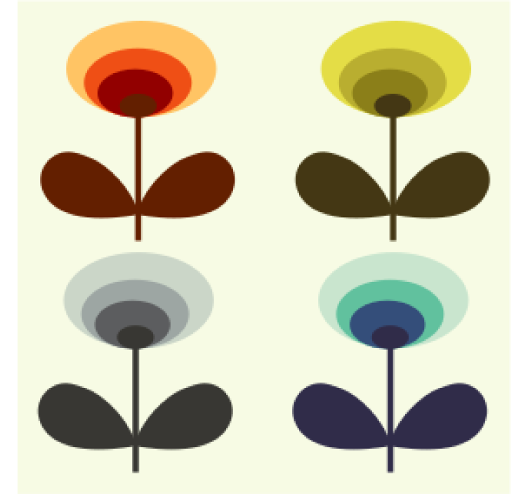 Retro wallpaper 70s vintage design - TenStickers