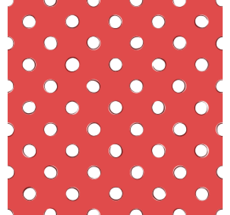Retro wallpaper white polka dots on red background - TenStickers