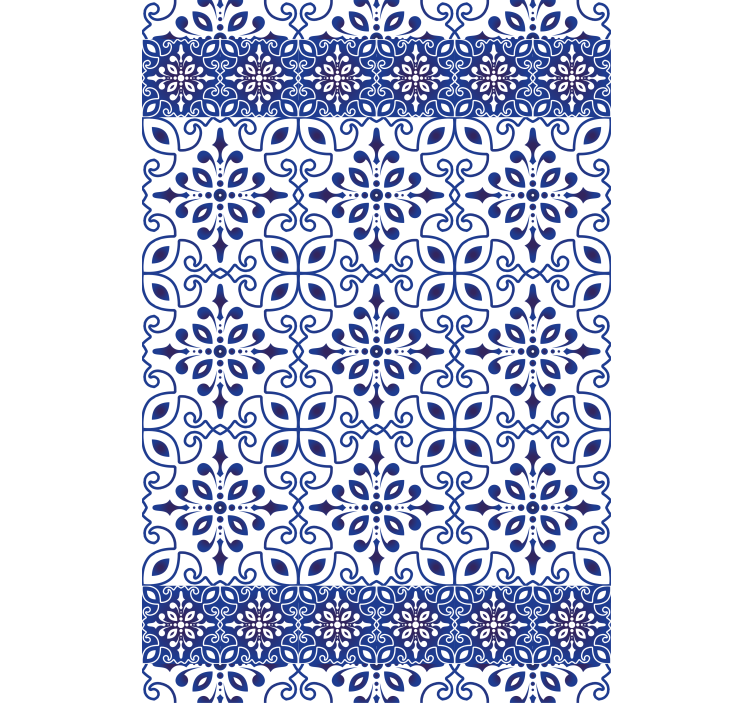 Wallpaper office white and blue classic design - TenStickers