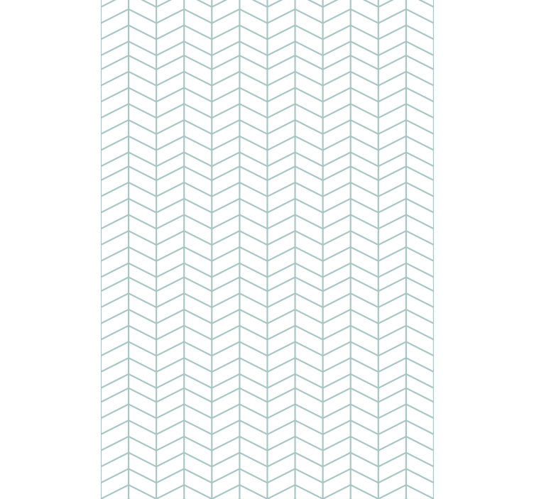 Wallpaper office blue zigzag lines on white background - TenStickers