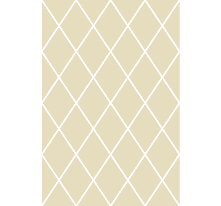 Contemporary wallpaper cream diamond minimalist pattern - TenStickers