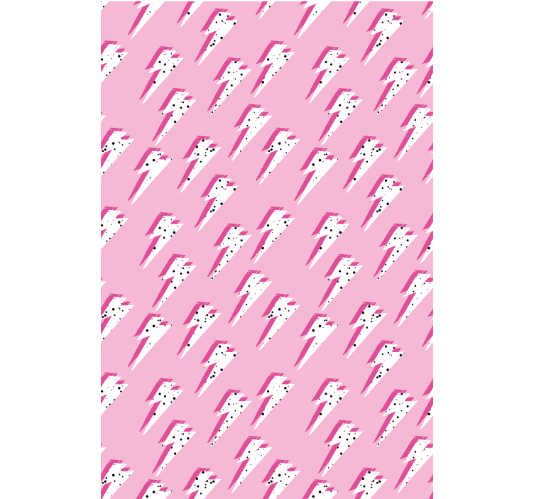 Contemporary wallpaper pink lightning bolt design - TenStickers