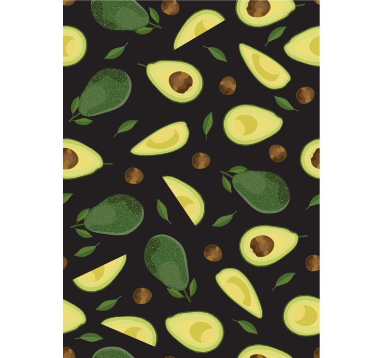 Kitchen wallpaper avocado design - TenStickers