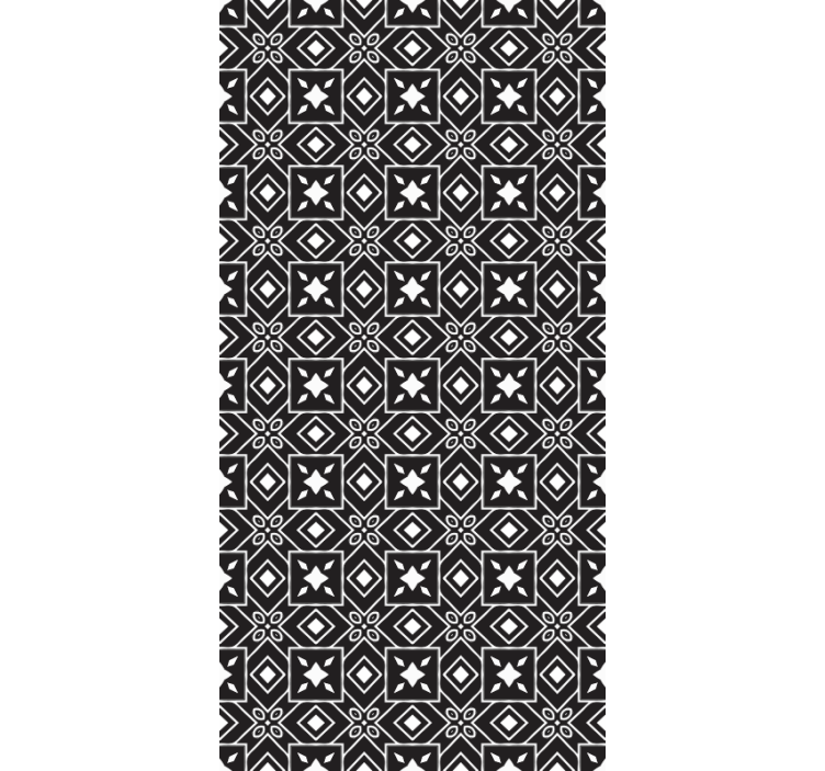 Kitchen wallpaper in black and white design - TenStickers